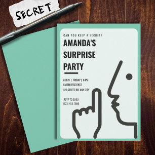 Invitation Anniversaire Surprise, Adulte, Contemporain