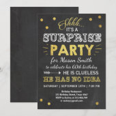 Invitation Anniversaire Surprise Homme de la fête d'anniversa (Devant / Derrière)