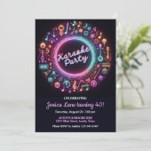 Invitation Anniversaire Surprise Karaoke (Debout devant)