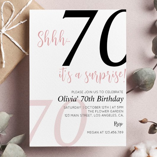 Invitation Anniversaire Surprise N'Importe Quel Âg