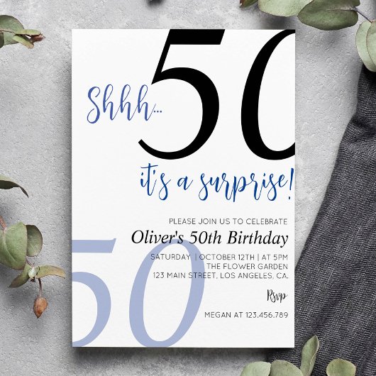 Invitation Anniversaire Surprise N'Importe Quel Âg