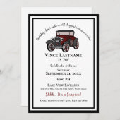 Invitation Anniversaire surprise voiture (Devant / Derrière)