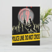 Invitation Anniversaire suspect de dîner de meurtre et (Debout devant)