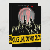 Invitation Anniversaire suspect de dîner de meurtre et (Devant / Derrière)