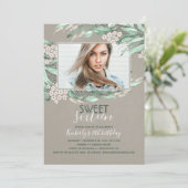 Invitation Anniversaire Sweet 16 | Photo d'anniversaire de ve (Debout devant)