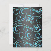 Invitation anniversaire Sweet 16 tourbillon bleu/n (Dos)