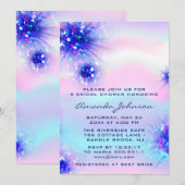 Invitation Anniversaire Sweet 16e Holographic Blue Event (Devant / Derrière)