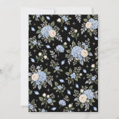 Invitation Anniversaire Sweet Seize Hydrangea Bleue (Dos)