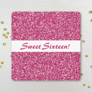 Invitation Anniversaire Sweet Sixteen Motif Paille
