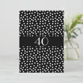 Invitation Anniversaire Taches Noir et Blanc (Debout devant)