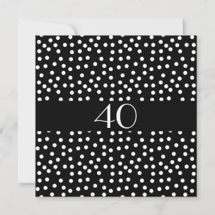 Invitation Anniversaire Taches Noir et Blanc