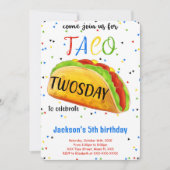 Invitation anniversaire Taco modifiable (Devant)