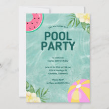 Anniversaire tendance de la piscine de Palm Spring