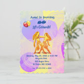 Invitation Anniversaire tendance Gemini Jaune (21 mai - 20 ju (Debout devant)
