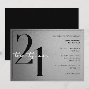 Invitation Anniversaire Tendance Moderne Brillante Unisexe 21