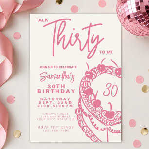 Invitation Anniversaire Tendance Rose Parle Trente À Moi 30