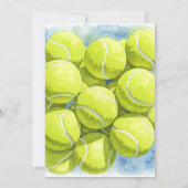 Invitation Anniversaire Tennis Ball Girl Celebration (Dos)