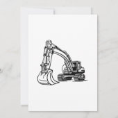 Invitation Anniversaire Terreux sur le thème de la Constructi (Dos)