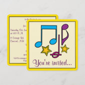 Invitation Anniversaire Théâtre, Soirée musicale ou de cinéma (Devant / Derrière)