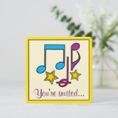 Invitation Anniversaire Théâtre, Soirée musicale ou de cinéma (Debout devant)