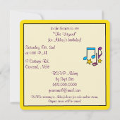 Invitation Anniversaire Théâtre, Soirée musicale ou de cinéma (Dos)