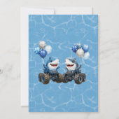 Invitation Anniversaire Thème Camion Monstre Requin (Dos)