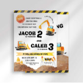 Invitation Anniversaire Thème Construction pour Fr