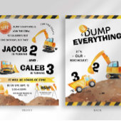 Invitation Anniversaire Thème Construction pour Fr