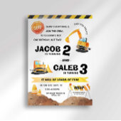 Invitation Anniversaire Thème Construction pour Fr