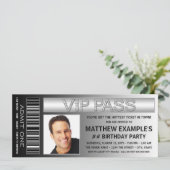 Invitation Anniversaire Ticket Homme (Debout devant)