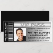 Invitation Anniversaire Ticket Homme (Devant / Derrière)