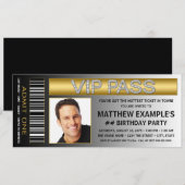 Invitation Anniversaire Ticket Homme (Devant / Derrière)