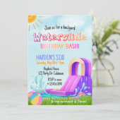 Invitation Anniversaire Toboggan Aquatique, Faisons des éclab (Debout devant)