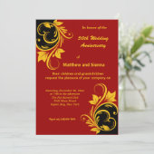 Invitation Anniversaire Tourbillons d'Or (Debout devant)