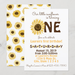Invitation Anniversaire Tournesol