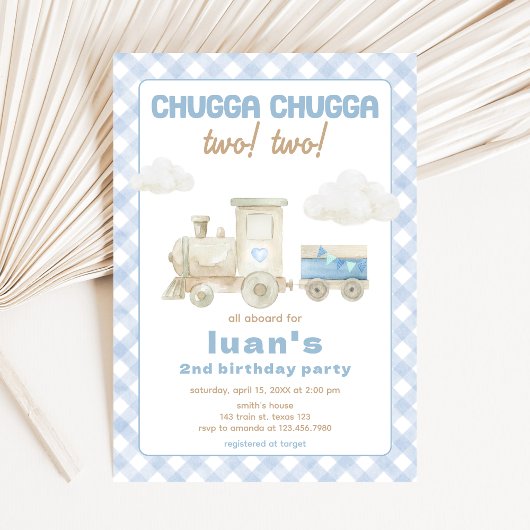 Invitation Anniversaire Train Chugga Chugga 