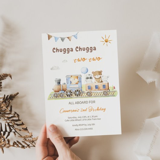 Invitation Anniversaire Train Chugga Chugga Deux D