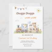 Invitation Anniversaire Train Chugga Chugga Two Tw (Devant)