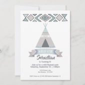 Invitation Anniversaire Tribal Tipi Wild One (Devant)