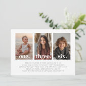 Invitation anniversaire triple conjointe photo (Debout devant)