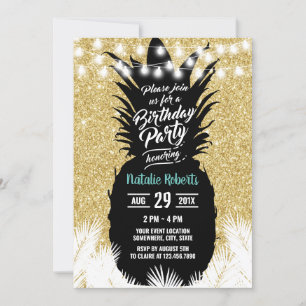 Invitation Anniversaire Tropical Anniversaire de la Parties s
