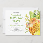 Invitation Anniversaire tropical de l'ananas (Devant)