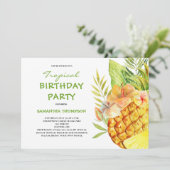 Invitation Anniversaire tropical de l'ananas (Debout devant)