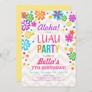 Invitation Anniversaire tropical d'invitation de partie de
