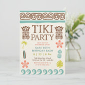 Invitation Anniversaire tropical du Parti Retro Tiki (Debout devant)