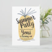 Invitation Anniversaire Tropicale Moderne de l'Ana (Debout devant)