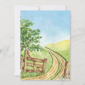 Invitation Anniversaire Troupeau Aquarelle Vache d (Dos)