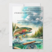 Invitation Anniversaire Truite Pêche à la mouche (Devant)