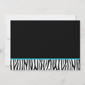 Invitation Anniversaire turquoise et noir de nombre du bonbon (Dos)