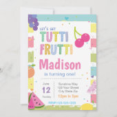 Invitation Anniversaire Tutti Fruitti (Devant)
